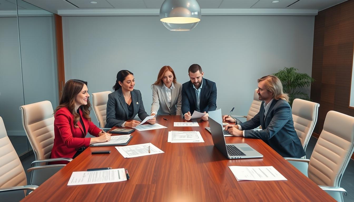 Business agreement signing